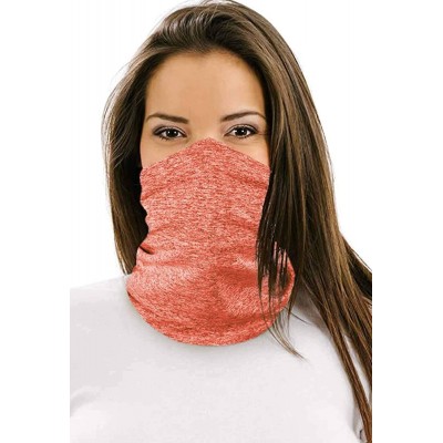 Balaclavas Face Cover Carbon Filter Bandanas Neck Gaiter Headbands Workout Sports Scarf 2-Pack - Orange - CQ1987WLQ2U $23.72