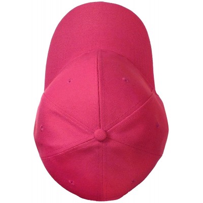 Baseball Caps Wholesale 12-Pack Baseball Cap Adjustable Size Plain Blank Solid Color - Hot Pink - CX1965E7SW5 $19.46