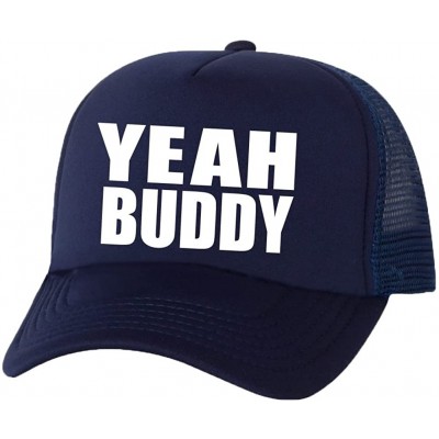 Baseball Caps Yeah Buddy Truckers Mesh Snapback hat - Navy - CS11N97NF5F $19.81