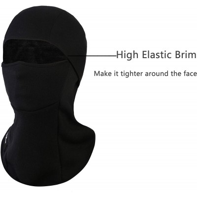 Balaclavas Winter Balaclava Windproof Fleece Thermal Full Face Neck Warmer Ski Mask Motorcycle Cycling for Men Women - Black ...