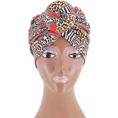 Skullies & Beanies Women's African Flower Pattern Shower Cap Boho Style Bath Hat Wide Band Sleep Headwear Bonnets for Women/G...