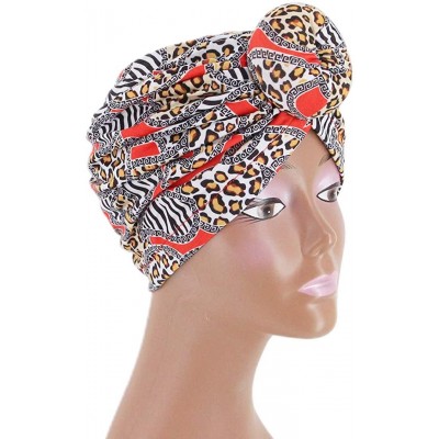 Skullies & Beanies Women's African Flower Pattern Shower Cap Boho Style Bath Hat Wide Band Sleep Headwear Bonnets for Women/G...