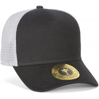 Baseball Caps Jersey Knit Five Panel Pro Style Mesh Back Caps - Black/Grey - CD11CNWOG55 $14.49