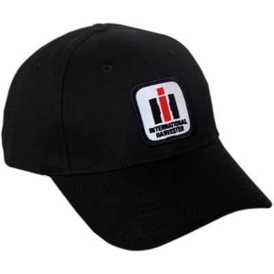 Baseball Caps Productions International Harvester IH Logo Hat- Solid Black - CD12CDFF3NP $31.91