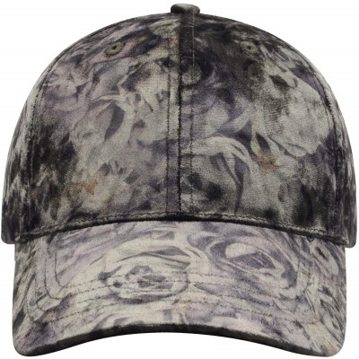 Baseball Caps Womens Floral Ball Cap - Rose Grey - C918I2Q4A4C $15.93