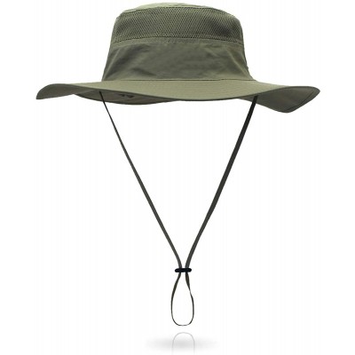Sun Hats Outdoor Sun Hat Quick-Dry Breathable Mesh Hat Camping Cap - Light Green - C218CUYQC2Y $30.76