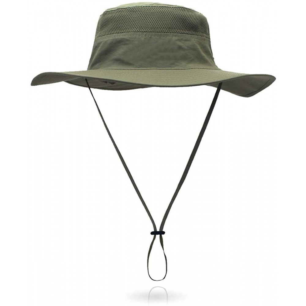 Sun Hats Outdoor Sun Hat Quick-Dry Breathable Mesh Hat Camping Cap - Light Green - C218CUYQC2Y $14.05