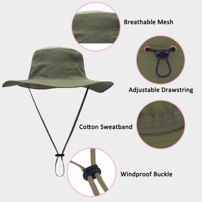 Sun Hats Outdoor Sun Hat Quick-Dry Breathable Mesh Hat Camping Cap - Light Green - C218CUYQC2Y $14.05