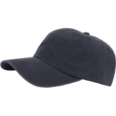 Baseball Caps Vintage Denim Washing Plus Size XL XXL Big Army Cap Baseball Hat Truckers - Black - C5187OAY4O0 $27.57