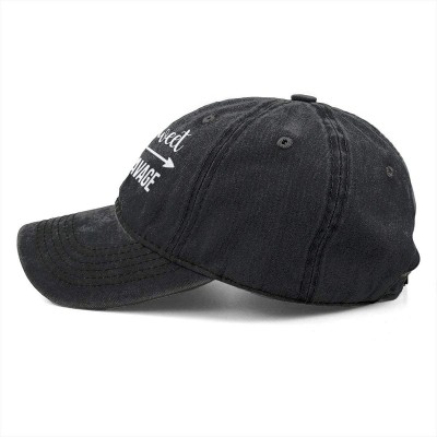 Baseball Caps Unisex Sorta Sweet Sorta Savage Denim Hat Adjustable Washed Dyed Cotton Dad Baseball Caps - Black 1 - CT18NK0RI...