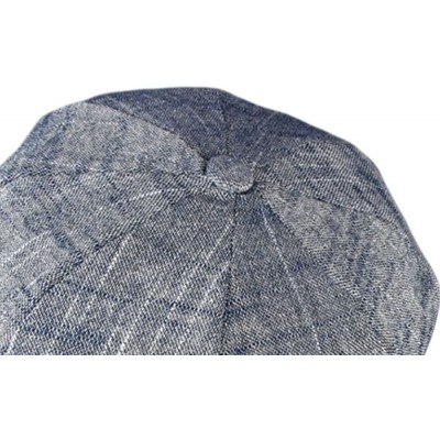 Newsboy Caps Womens Lightweight Cotton Linen Newsboy Cabbie Hat Cap - Navy - C312MX0KV9F $14.73