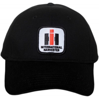 Baseball Caps Productions International Harvester IH Logo Hat- Solid Black - CD12CDFF3NP $17.25