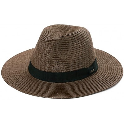 Fedoras Packable Ribbon Fedora Panama 60 62cm - CE18ORO2H4I $18.46