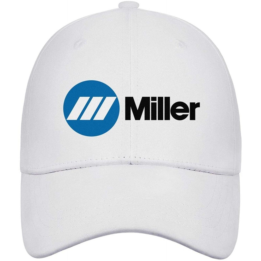 Baseball Caps Mens Miller-Electric- Baseball Caps Vintage Adjustable Trucker Hats Golf Caps - White-87 - CL18ZLH2W04 $17.06