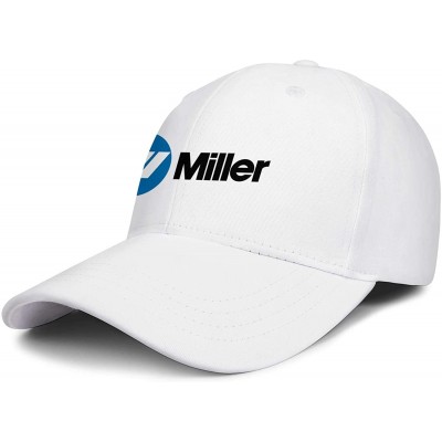 Baseball Caps Mens Miller-Electric- Baseball Caps Vintage Adjustable Trucker Hats Golf Caps - White-87 - CL18ZLH2W04 $17.06