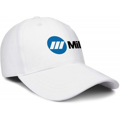 Baseball Caps Mens Miller-Electric- Baseball Caps Vintage Adjustable Trucker Hats Golf Caps - White-87 - CL18ZLH2W04 $17.06