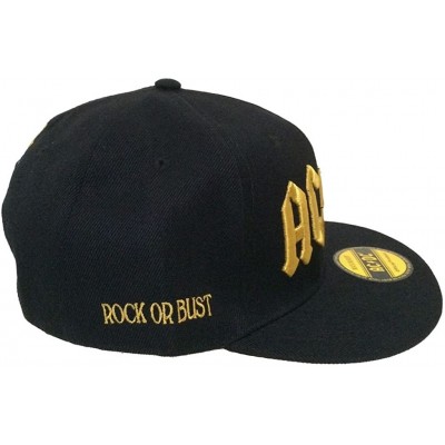 Baseball Caps AC/DC Rock Or Bust Embroidered Black Baseball Hat Cap - CK184TDYK77 $24.27