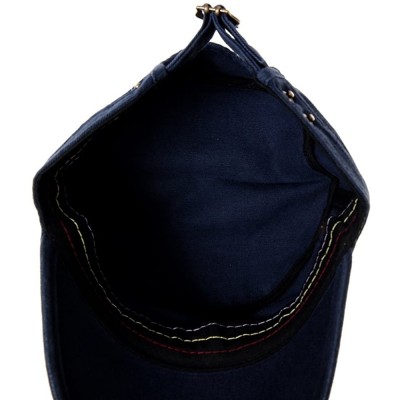 Baseball Caps Cadet Cap Cotton Vintage Hat Side Revets NC4731 - Navy - C7183AWT5A0 $22.12