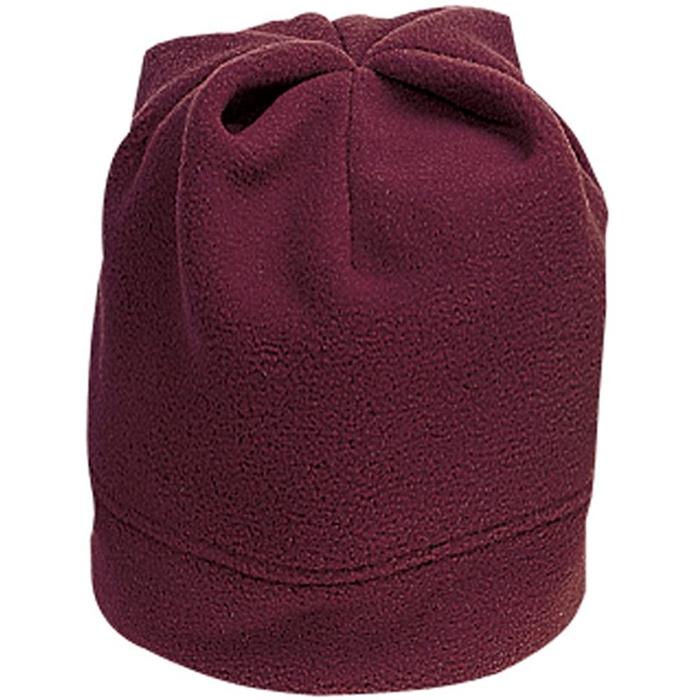 Skullies & Beanies Soft and Cozy Fleece Beenie - Maroon - CS11HFBXA8R $28.00