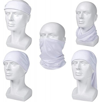 Balaclavas 2 Pcs Neck Gaiter with Safety Carbon Filters Multifunctional Breathable Face Cover Bandanas - 2pcs White - CK198C6...