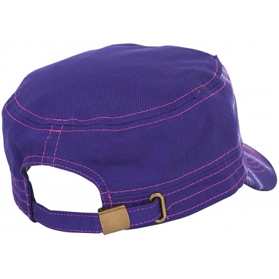 Newsboy Caps Sports Mom Distressed Adjustable Cadet Cap - Purple - Baseball Mom - C617WW4DUEW $10.95