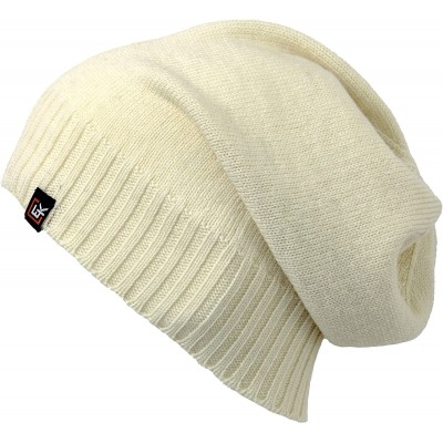 Skullies & Beanies 100% Wool Classic Knit Beanie Hat Cap for Women & Men - Natural - CR184ZCAW9D $26.27