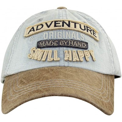 Baseball Caps Mens Distressed Vintage Denim Dry Baseball Snapback Trucker Hat - Sky 239 - CP18QTD4KYX $22.32