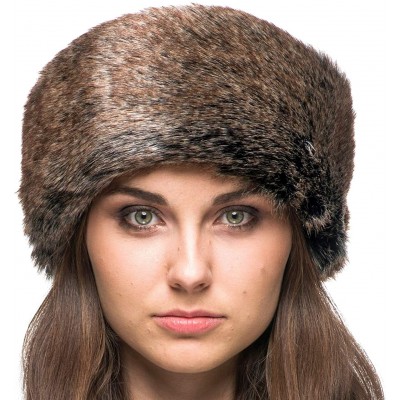 Cold Weather Headbands Winter Faux Fur Headband for Women - Like Real Fur - Fancy Ear Warmer - Siberian Brown - CW186KDYLW4 $...