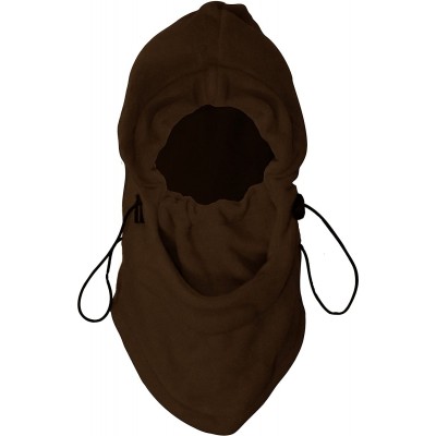 Balaclavas Thick Knit One Hole Facemask Balaclava Snowboarding Biker Mask (Full Face Brown) - CW11R4C4LSB $25.97
