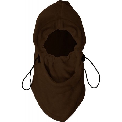 Balaclavas Thick Knit One Hole Facemask Balaclava Snowboarding Biker Mask (Full Face Brown) - CW11R4C4LSB $14.50