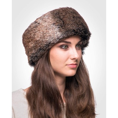 Cold Weather Headbands Winter Faux Fur Headband for Women - Like Real Fur - Fancy Ear Warmer - Siberian Brown - CW186KDYLW4 $...