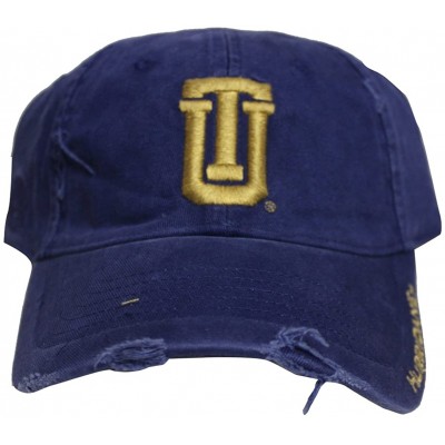 Baseball Caps Tulsa University Golden Hurricane Tu Distress College Adjustable Dad Hat Baseball Cap - CG184IXG30E $17.73