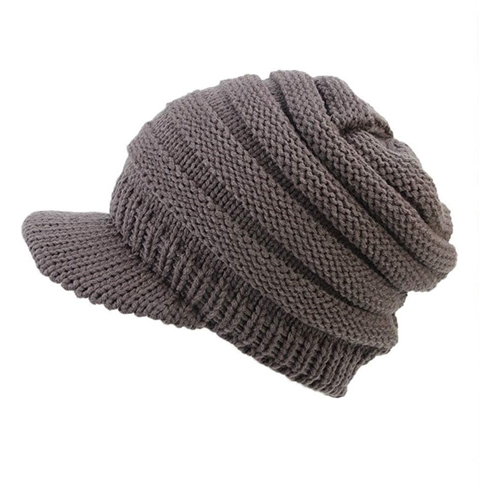Skullies & Beanies Fashion Knitted Hat Ponytail - Grey - CJ18HSSK57G $15.30
