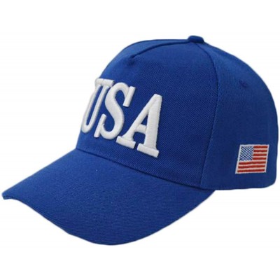 Baseball Caps USA Baseball Cap Polo Style Adjustable Embroidered Dad Hat with American Flag for Men and Women - CJ18U2K7ID2 $...