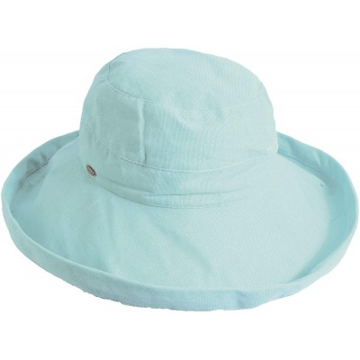 Sun Hats Women's Medium Brim Cotton Hat - Aqua - C611N5M61RN $29.74