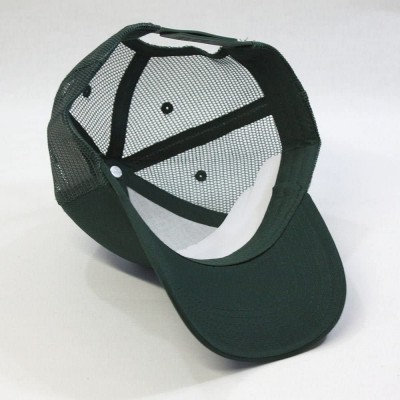 Baseball Caps Plain Two Tone Cotton Twill Mesh Adjustable Trucker Baseball Cap - Dark Green - CP12F431RW9 $11.91