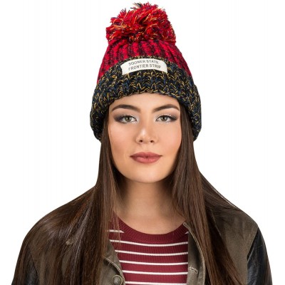 Skullies & Beanies Women's Echo Warm Pompom Knit Cuffed Beanie - Red - C6129W1QLYD $14.76