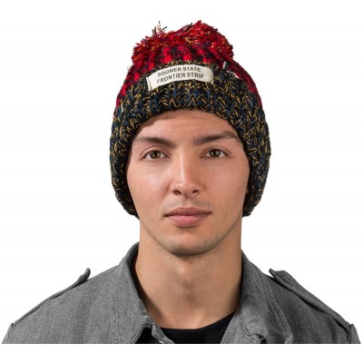 Skullies & Beanies Women's Echo Warm Pompom Knit Cuffed Beanie - Red - C6129W1QLYD $14.76