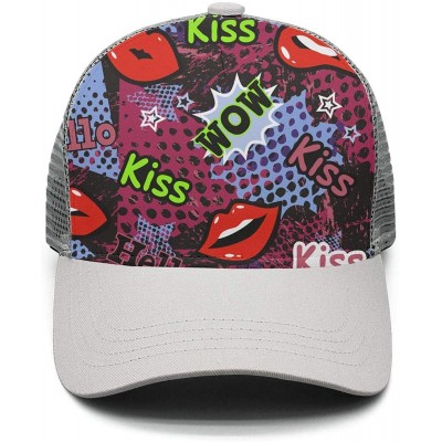 Baseball Caps Snapback Trucker Hats Kiribati Flag Unisex Adjustable Fashion Baseball Caps - Kiss Lips Grunge-1 - C218S5M463U ...