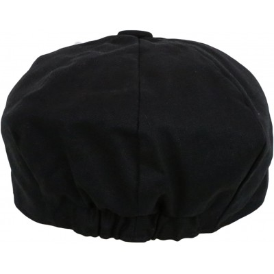 Newsboy Caps Men's Newsboy Linen Applejack Gatsby Collection Ivy Hats - Black - C412BNKA191 $11.59