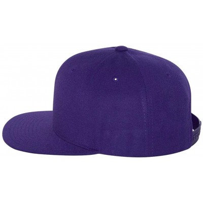 Baseball Caps Classics Flat Bill Snapback Cap - 6089M - Purple - CH11NANFK7X $11.86