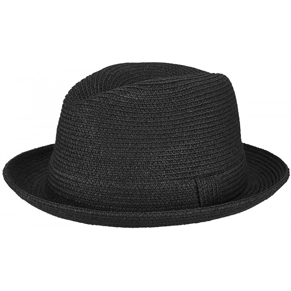 Fedoras Men Theo Braided Fedora - Black - CO12O207TY7 $37.79