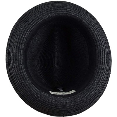 Fedoras Men Theo Braided Fedora - Black - CO12O207TY7 $37.79