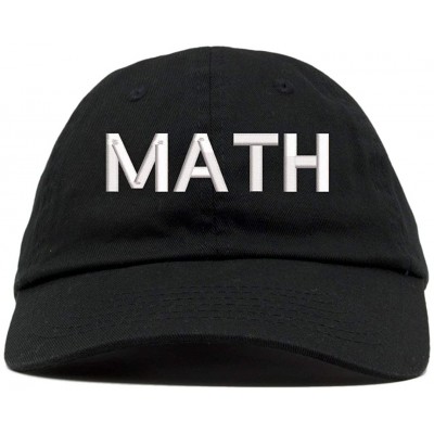 Baseball Caps Math Make America Think Harder Embroidered Low Profile Soft Crown Unisex Baseball Dad Hat - Black - C61934465MM...