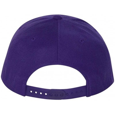 Baseball Caps Classics Flat Bill Snapback Cap - 6089M - Purple - CH11NANFK7X $11.86