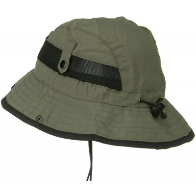 Sun Hats UV 50+ Side Snap Talson Sun Bucket Hat - Olive - CY122KLE35V $48.11
