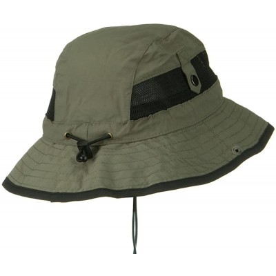 Sun Hats UV 50+ Side Snap Talson Sun Bucket Hat - Olive - CY122KLE35V $48.11