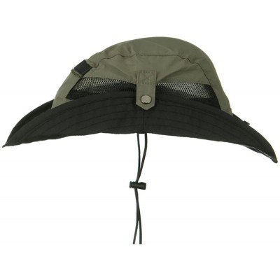 Sun Hats UV 50+ Side Snap Talson Sun Bucket Hat - Olive - CY122KLE35V $48.11