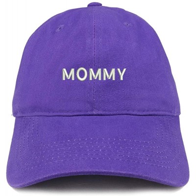 Baseball Caps Mommy Embroidered Soft Crown 100% Brushed Cotton Cap - Purple - CJ18SO0QRQZ $14.36