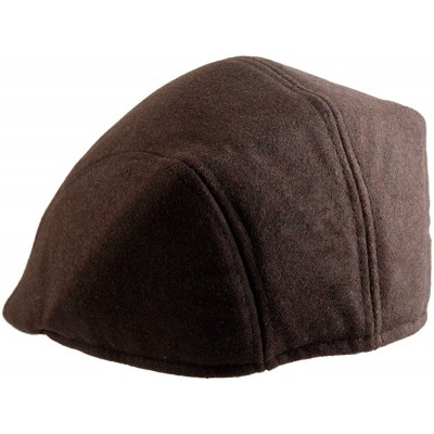 Newsboy Caps Newsboy Hats for Men-Plain Stripe Beret Cabbie Driving Gatsby Flat Cap - Style 3 Coffee(woolen) - CP12MABGFQU $1...